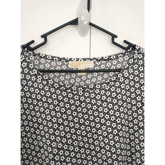 Michael Kors Women's Sheath Dress Black & White Floral Knee Length - 2X  NWT - Picture 4 of 9